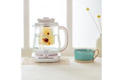 China 1.5L 1500W Glass Water Kettle Clear Tea Kettle With Infuser LED Base supplier