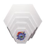 Hexagon Shaped Stretched Canvas Board Acrylic Painting stretched canvas with frame for sale