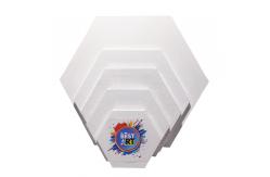 China Hexagon Shaped Stretched Canvas Board Acrylic Painting stretched canvas with frame supplier