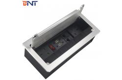 China Tabletop Flip Up Power Outlet With Double UK Power Plugs Customization Available supplier