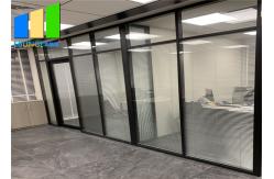 China Double Tempered Glass Aluminum Frame Fixed Office Partition For Conference Center supplier