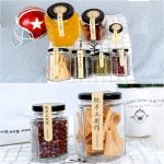 180ml / 280ml / 380ml Glass Jam Jar Hexagonal Shape Lead Free For Kitchen