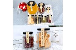 China 180ml / 280ml / 380ml Glass Jam Jar Hexagonal Shape Lead Free For Kitchen supplier