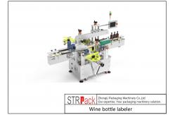 China Two Sides Servo System Wine Bottle Labeler Opaque / Transparent Label supplier