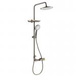 Modern Round Thermostatic Shower Wall Mount Shower Head Grey Color for sale