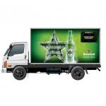 Advertising 45W 6500cd/m2 P5 Truck Led Billboard for sale