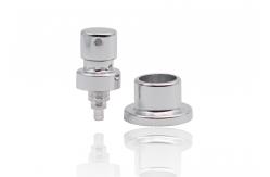 China 13mm 15mm Cosmetic Crimp Perfume Bottle Spray Pump Shiny Silver With Step Collar supplier