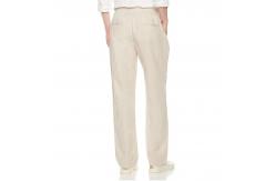 China Cotton Blend Mens Casual Linen Pants Lightweight Relaxed Fit With Drawstring supplier