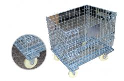 China Heavy Duty Galvanized Collapsible Wire Container For Freezers Passed Salt Spray Test supplier
