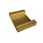 Yellow Anodized Aluminum Profiles Extruding Work , Custom Extruded Aluminum Profile for sale