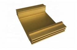 China Yellow Anodized Aluminum Profiles Extruding Work , Custom Extruded Aluminum Profile supplier