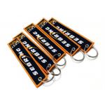 Double Side  Embroidery Fabric Keychain  Customized Logo And Word for sale