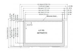 China 4.3 Inch TFT LCD Display 480x272 with Capacitive Touch supplier