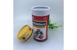 China Customized Recyclable Kraft Paper Tube Packaging For Puzzle Gold Stamping Printing supplier