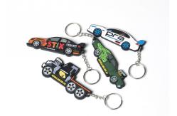 China Custom 2D/3D Soft PVC Rubber Keychain With Extra Printed Logo supplier