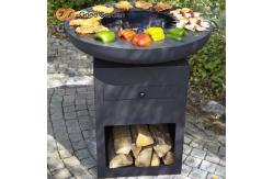 China Outdoor Patio Kitchen Cooking Corten Steel Charcoal Bbq Grill Custom supplier