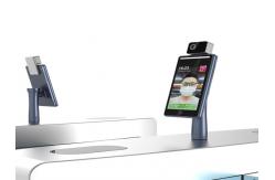China Infrared Body Temperature Thermal Scanner Temperature Scanning Kiosk With Facial Recognition supplier