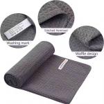 Personalized Custom Thick Waffle Trifold Gray Microfiber Golf Towel With Caribeaner Golf Sport Towel for sale