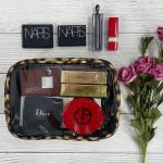 2pcs Women Portable Toiletry Bag With Zipper Closure