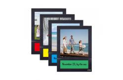 China Custom Size Magnetic Photo Pocket Black With Dry Erase Label supplier