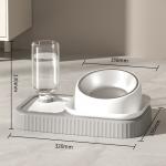 Pet Double Automatic Feeder Bowl With Lifting Water Dispenser 1.8kg