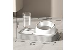 China Pet Double Automatic Feeder Bowl With Lifting Water Dispenser 1.8kg supplier