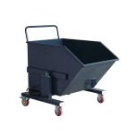 Blue Skips Tipper Bins Self Dumping Bin Portable Trash Waste Scrap Steel Hopper for sale