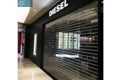 China 5m Width PVC Clear Vision Roller Shutters For Commercial Shop supplier
