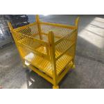 Rigid Mesh Stackable Steel Stillages Warehouse Cage Trolley With Wheels for sale
