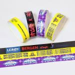 PP Synthetic Paper Wristband Logo Printed Water/Sweat Resistant for Event Entry