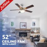 MDF Blades Decorative Ceiling Light Fan Low Noise DC/AC Motor For Living Room for sale