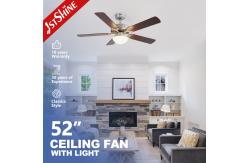 China Modern Design Smart Home Remote Control LED Ceiling Fan Light with 2- Coverage supplier