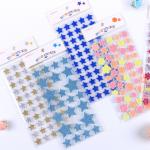 Gold Heart Glitter Vinyl Stickers 2.5mm Die Cut Glitter Stickers For Scrapbooking for sale