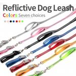 Snap On Adjustable Dog Collar Nylon Braided Dog Rope Reflective Pet Leash for sale