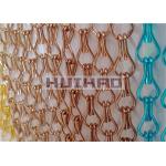 1.6mm Anodized Aluminum Chain Curtains Copper Color For Architectural Wall Decoration for sale