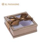 Open Window Custom Logo Candy Chocolate Box Paper Package Box square Shape Elegant Birthday Food Paper Board Chocolate Packing for sale