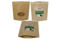 China Zipper Top Matt Laminated Package Paper Bag Kraft Paper Zip Lock Bag supplier
