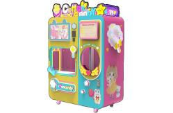 China Automatic Cotton Candy Vending Machine Floss Sugar Operated by Mechanical Arm supplier