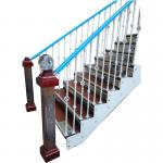 Electrostatic Spraying Iron Black Metal Railing Interior Stair Balustrade Interior for sale