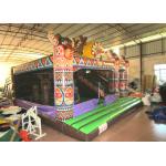Amusement Park Inflatable Bouncy Castle With Slide , Commercial Little Kids Jumping Castles