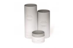 China OEM White Cosmetic Cardboard Tube Packaging with Silk Screen Printing supplier
