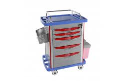 China Emergency Trolley for hospital patient with Defibrillator Board  750*480*920mm supplier