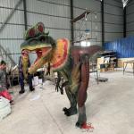 Dilophosaurus  Costume With Movable Crown Animatronic Dinosaur Party Props