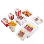 Recyclable Paper Cardboard Hamburger Box for Fast Food Custom Printed and Disposable for sale