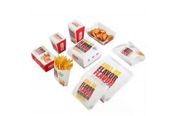 China Recyclable Paper Cardboard Hamburger Box for Fast Food Custom Printed and Disposable supplier