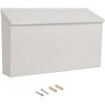 Stylish and Convenient White Powder Coating Wall Mounted Metal Mailbox for Your Mail for sale