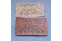 China Brown Rectangle Shape 3D Custom Embossed Labels supplier