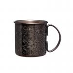 Etching Design Stainless Steel 304 Mule Mug Black Travel Camping Wine Mug For Party for sale