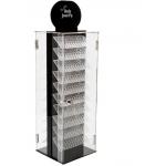 Counter Top Rotating Necklace Display Stand , Wood Acrylic Earring Display Racks for sale