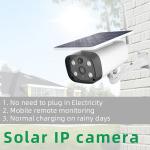 8m IR 15fps GSM 4G Wifi Security Camera Night Version With Solar Panel for sale